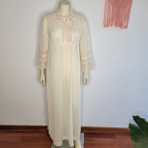 Vintage 70s Christian Dior Gauze Sheer nightgown - Picture 2 of 11